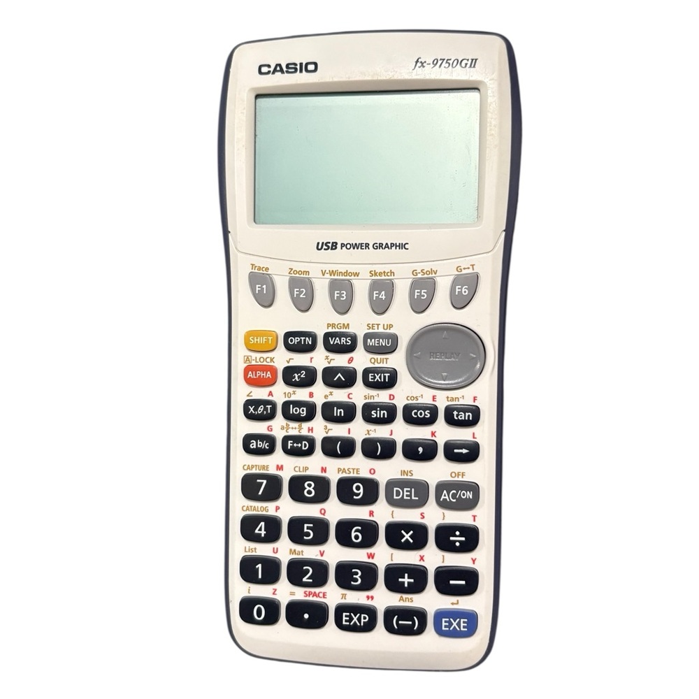 Casio fx-9750GII Graphing Calculator With Case - White and Black